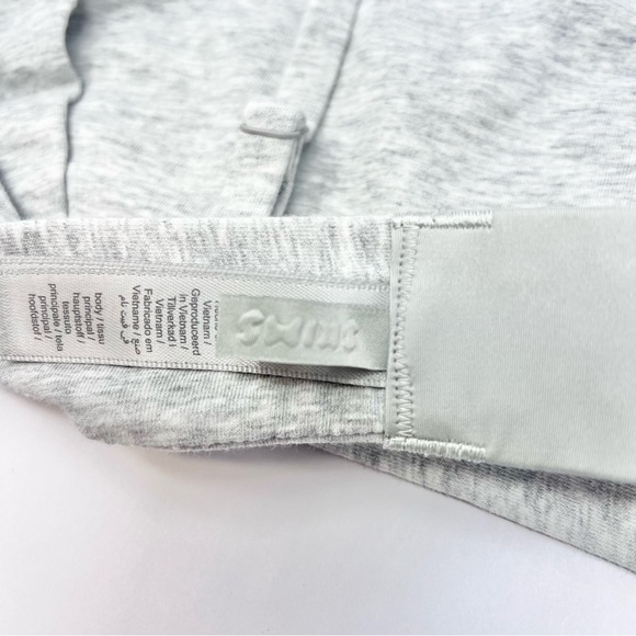 SKIMS Maternity Nursing Scoop Bralette Large Light Grey - Picture 10 of 12